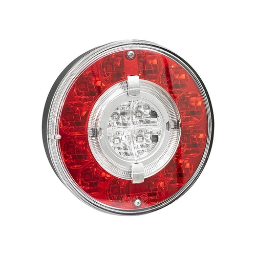 LANTERNA MODULAR TRASEIRA DE POSIÇÃO FREIO E PISCA COM GUIA DE LUZ DE LED E CHICOTE DE 4 VIAS DAS CARRETAS FACCHINI - LANT199A