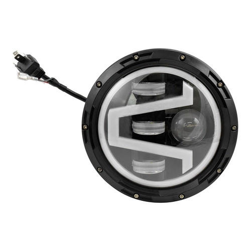 FAROL PRINCIPAL DE LED ANGEL EYE DE 7" COM DRL E CHICOTE DO VOLKSWAGEN - FARO151-I