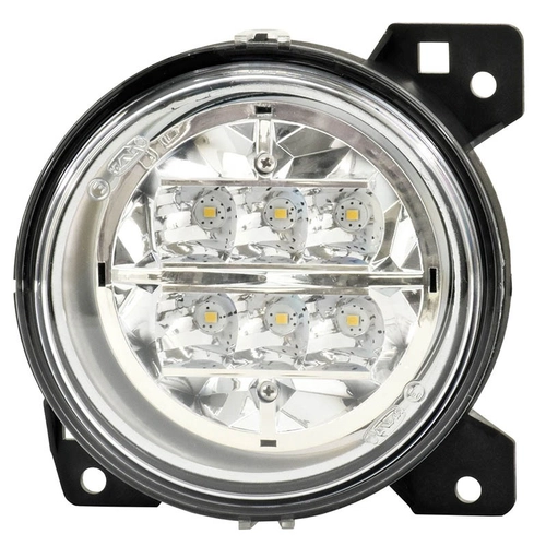 FAROL AUXILIAR DE LED E MILHA PARA CONECTOR DE 2 VIAS DO SCANIA LADO ESQUERDO DE FIXAÇÃO INTERNA NO PARA-CHOQUE - FARO32B-E-LED