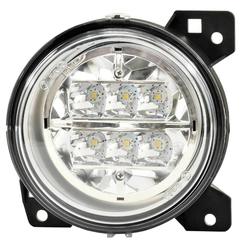 FAROL AUXILIAR DE LED E MILHA PARA CONECTOR DE 2 VIAS DO SCANIA LADO ESQUERDO DE FIXAÇÃO INTERNA NO PARA-CHOQUE - FARO32B-E-LED