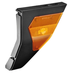LANTERNA LATERAL AMARELA COMPLEMENTO DA CARENAGEM TRASEIRA DAS CARRETAS GUERRA COM SUPORTE DE LED DO LADO DIREITO - LANT162-D