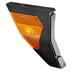 LANTERNA LATERAL AMARELA COMPLEMENTO DA CARENAGEM TRASEIRA DAS CARRETAS GUERRA COM SUPORTE DE LED DO LADO ESQUERDO - LANT162-E