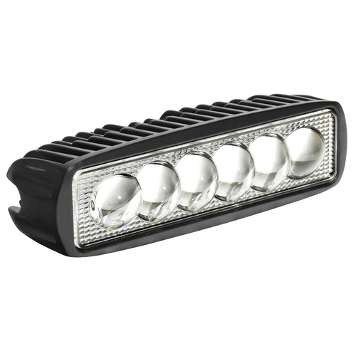 FAROL AUXILIAR DE 6X3" UNIVERSAL COM 06 LEDS E FIO DE 2 VIAS DE LONGO ALCANCE RETANGULAR - FARO65A