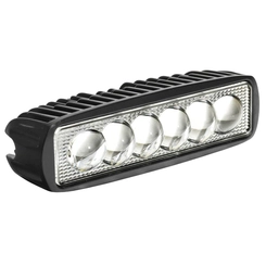 FAROL AUXILIAR DE 6X3" UNIVERSAL COM 06 LEDS E FIO DE 2 VIAS DE LONGO ALCANCE RETANGULAR - FARO65A
