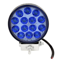 FAROL AUXILIAR WORKLIGHT COM 14 LEDS AZUL E DISSIPADOR REFORÇADO REDONDO UNIVERSAL - FARO160-I