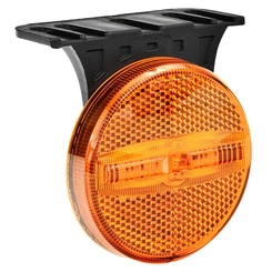 LANTERNA LATERAL AMARELA FLEXÍVEL DAS CARRETAS LIBRELATO COM SUPORTE E CONECTOR DE 2 VIAS DE LED BIVOLT - LANT158-AM-LED