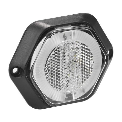 LANTERNA LATERAL CRISTAL UNIVERSAL DE LED BIVOLT COM GUIA DE LUZ PARA CONECTOR DE 2 VIAS - LANT245-CR-LED
