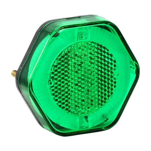 LANTERNA LATERAL VERDE UNIVERSAL COM GUIA DE LUZ LED BIVOLT E CONECTOR DE 2 VIAS - LANT186-VD-LED