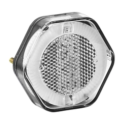 LANTERNA LATERAL CRISTAL UNIVERSAL COM GUIA DE LUZ E CONECTOR DE 2 VIAS DE LED BIVOLT - LANT186-CR-LED