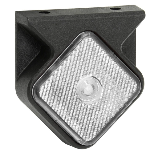 LANTERNA LATERAL CRISTAL DAS CARRETAS GUERRA COM SUPORTE DE LED PARA CONECTOR DE 2 VIAS - LANT80-CR-LED