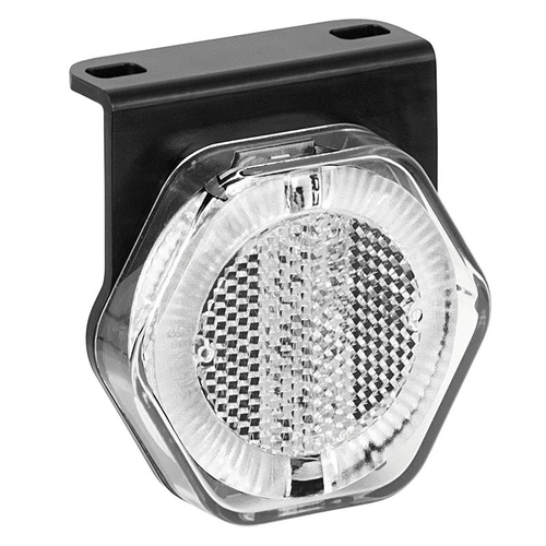 LANTERNA LATERAL CRISTAL UNIVERSAL COM GUIA DE LUZ E COM SUPORTE DE LED BIVOLT PARA CONECTOR DE 2 VIAS - LANT187-CR-LED