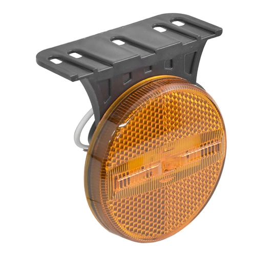 LANTERNA LATERAL AMARELA FLEXÍVEL DAS CARRETAS LIBRELATO COM SUPORTE E CONECTOR DE 2 VIAS DE LED BIVOLT - LANT158-AM-DIP