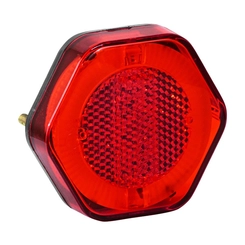 LANTERNA LATERAL VERMELHA UNIVERSAL COM GUIA DE LUZ E CONECTOR DE 2 VIAS DE LED BIVOLT - LANT186-VM-LED