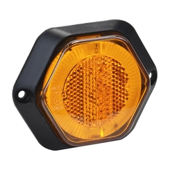 LANTERNA LATERAL AMARELA UNIVERSAL DE LED BIVOLT DE CONECTOR DE 2 VIAS COM GUIA DE LUZ - LANT245-AM-LED