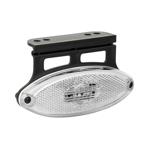LANTERNA LATERAL CRISTAL UNIVERSAL ELIPSE COM SUPORTE  DE LED BIVOLT PARA CONECTOR DE 2 VIAS - LANT191-CR-LED