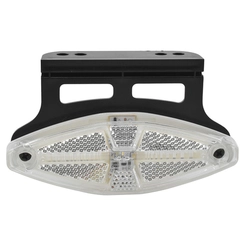 LANTERNA LATERAL CRISTAL UNIVERSAL COM GUIA DE LUZ RETROREFLETOR SUPORTE LED E CONECTOR DE 2 VIAS - LANT260-CR-LED