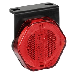 LANTERNA LATERAL VERMELHA UNIVERSAL COM GUIA DE LUZ E COM SUPORTE DE LED BIVOLT E CONECTOR DE 2 VIAS - LANT187-VM-LED