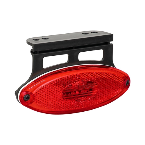 LANTERNA LATERAL VERMELHA UNIVERSAL ELIPSE COM SUPORTE PARA CONECTOR DE 2 VIAS DE LED BIVOLT - LANT191-VM-LED
