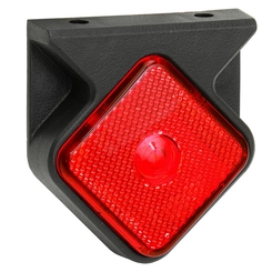 LANTERNA LATERAL VERMELHA DAS CARRETAS GUERRA COM SUPORTE LED E CONECTOR DE 2 VIAS - LANT80-VM-LED