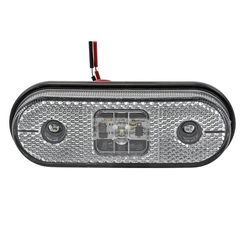 LANTERNA CRISTAL LATERAL OVAL DAS CARRETAS FACCHINI SEM SUPORTE DE LED BIVOLT E FIO DE 2 VIAS MODELO ORIGINAL - LANT121B-CR-I