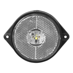 LANTERNA CRISTAL DO PEITO DAS CARRETAS DE LED COM SUPORTE E CONECTOR DE 2 VIAS - LANT84F-CR-LED