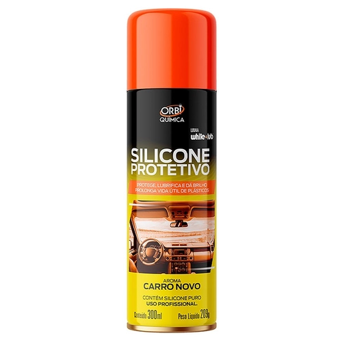 SILICONE PROTETIVO DE SPRAY ORBISIL DE AROMA DE CARRO NOVO DE 300ML COM 209 GRAMAS - SILI03