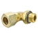 CONEXÃO COTOVELO MACHO DE COMPRESSÃO DE METAL DE 12MM X 16MM E ROSCA 1,5MM COM ANILHA - CONE134