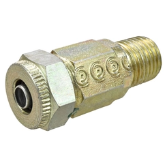 CONEXÃO RETA MACHO E INSTANTÂNEA DE METAL PARA TUBO DE 08MM E ROSCA 1/4 NPT - CONE120
