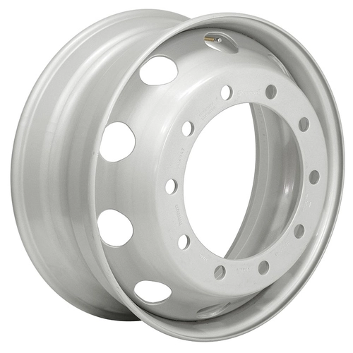 RODA DE AÇO SEM CÂMARA A DISCO DE 7.5X22,5 ESPESSURA DA CHAPA CENTRAL DE 13,00MM PARA PNEU 275 COM BICO - RODA04B-I