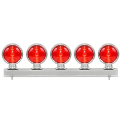 LANTERNA DECORATIVA VERMELHA DO PARA-CHOQUE TRASEIRO PEDESTAL COM 5 LANTERNAS - LANT68-VM