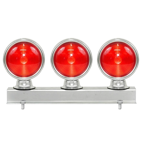 LANTERNA DECORATIVA VERMELHA DO PARA-CHOQUE TRASEIRO PEDESTAL COM 3 LANTERNAS - LANT67-VM