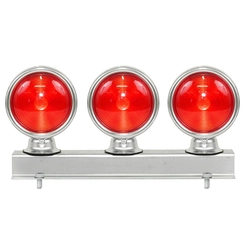 LANTERNA DECORATIVA VERMELHA DO PARA-CHOQUE TRASEIRO PEDESTAL COM 3 LANTERNAS - LANT67-VM