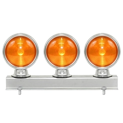 LANTERNA DECORATIVA AMARELA DO PARA-CHOQUE TRASEIRO PEDESTAL COM 3 LANTERNAS - LANT67-AM
