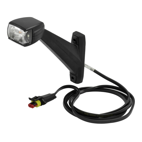 LANTERNA DELIMITADORA CORNETO PARA CARRETAS DE LED COM CHICOTE E CONECTOR DO LADO ESQUERDO CRISTAL - LANT204A-E