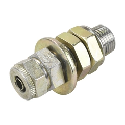 UNIÃO ANTEPARO MACHO E INSTANTÂNEA DE METAL PARA TUBO DE 08MM E ROSCA M16 - CONE29C