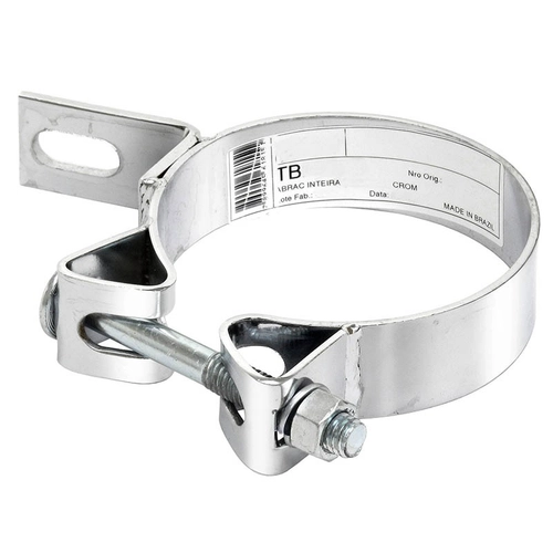 ABRAÇADEIRA INTEIRA DE 4.1/2" DO TUBO LATERAL COM SUPORTE DO SCANIA E IVECO - ABRA31