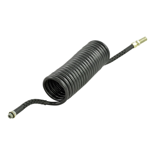 FLEXÍVEL PRETO DE LIGAÇÃO CAVALO/CARRETA DO SISTEMA DE AR DO SCANIA COM TRAMA DE 6500MM COM ROSCA LONGA M18 X CURTA M16 - FLEX16-PR