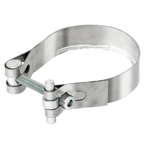 ABRAÇADEIRA CINTA DE INOX DO TUBO DE SAÍDA DO SILENCIOSO DO SCANIA DE 4.1/2" (002 UN.) - ABRA23
