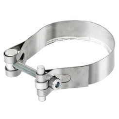 ABRAÇADEIRA CINTA DE INOX DO TUBO DE SAÍDA DO SILENCIOSO DO SCANIA DE 4.1/2" (002 UN.) - ABRA23