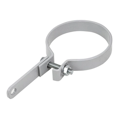 ABRAÇADEIRA INTEIRA DO TUBO LATERAL DE SAÍDA DO CATALIZADOR COM SUPORTE DE FIXAÇÃO DO SCANIA LADO DIREITO - ABRA72
