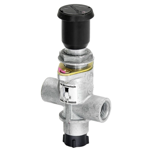 VÁLVULA PUSH PULL DE ACIONAMENTO DO SUSPENSOR PNEUMÁTICO BREX - VALV13B