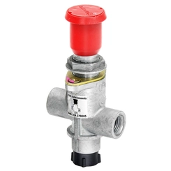 VÁLVULA PUSH PULL VERMELHA DE ACIONAMENTO DE ESTACIONAMENTO COM ROSCA DE M16X1,5MM - VALV51
