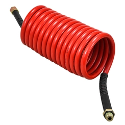 FLEXÍVEL VERMELHO DE LIGAÇÃO CARRETA/CARRETA DO SISTEMA DE AR BITREN DA RANDON COM TRAMA DE 4500MM E M16 - FLEX13B-VM