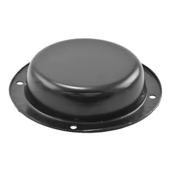 TAMPA DE CUBO GRANDE EM AÇO COM 4 FUROS DAS CARRETAS RANDON FACCHINI E KRONE PRETA - TAMP50G-PR