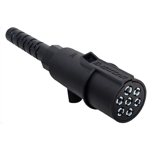 TOMADA ELÉTRICA PARA CARRETAS REDONDA COM 7 POLOS MACHO COM PROLONGADOR (004 UN.) - TOMA06M