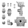 KIT DE INSTALAÇÃO DO SUSPENSOR COM TUBO DE 08MM SEM RELÓGIO PARA O SEMI REBOQUE - KITS08A