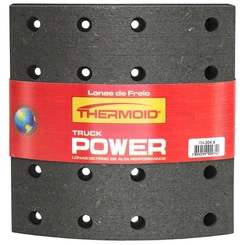 LONA DE FREIO DIANTEIRA E TRASEIRA DAS CARRETAS E DA TRAÇÃO DO DAF PRIMEIRA MEDIDA DE 204X196MM TRUCK POWER - TH/204X-TPOWER