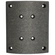 LONA DE FREIO TRASEIRA PRIMEIRA MEDIDA DO MERCEDES BENZ VOLKSWAGEN E MAN DE 185X220MM THERMOID TRUCK POWER - TH/164X-TPOWER