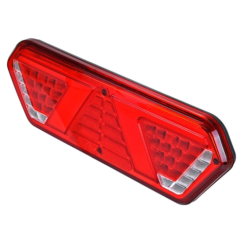 LANTERNA TRASEIRA COM LUZ DIFUSA 40 LEDS E UM CONECTOR DE 5 VIAS E DOIS DE 2 VIAS DAS CARRETAS GUERRA DO LADO DIREITO - LANT43P-D