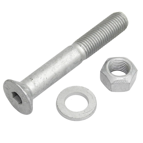 PARAFUSO ALLEN DE 16X100MM COM PORCA E ARRUELA PARA FIXAR KITS DE COXIM DA QUINTA RODA JOST DE 2" - PARA198